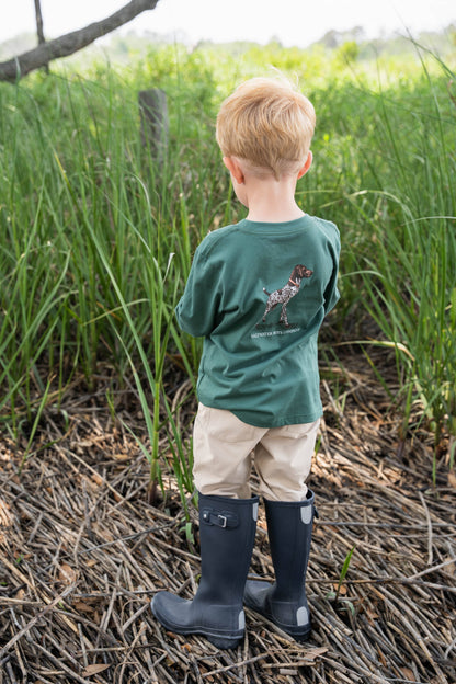 Pointer Boys Graphic Tee LS Green