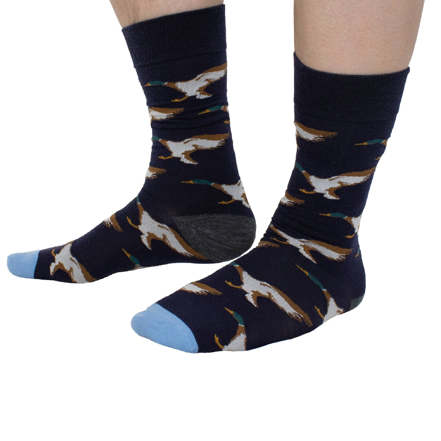 EXTRAFINE MERINO WOOL MALLARD DUCK IN NAVY