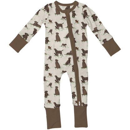 Chocolate Lab Dogs - Convertible Zip PJs