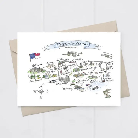North Carolina Folded Greeting Card