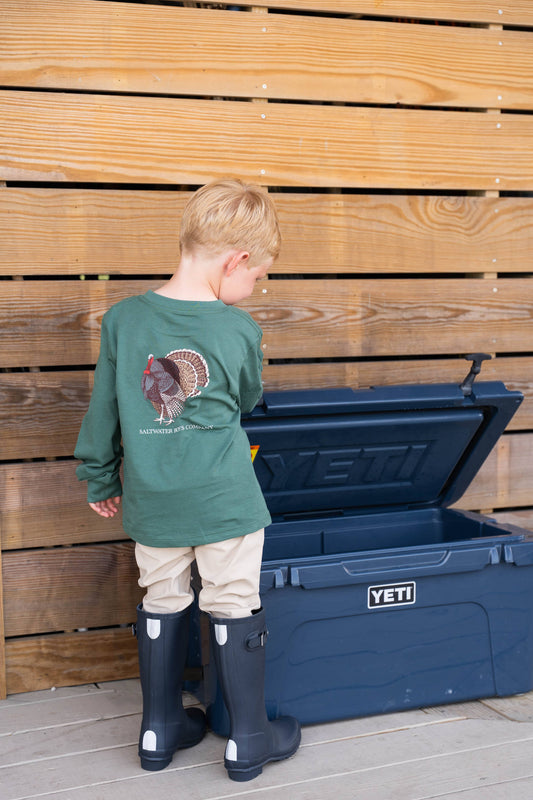 Turkey Boys Graphic Tee LS Green