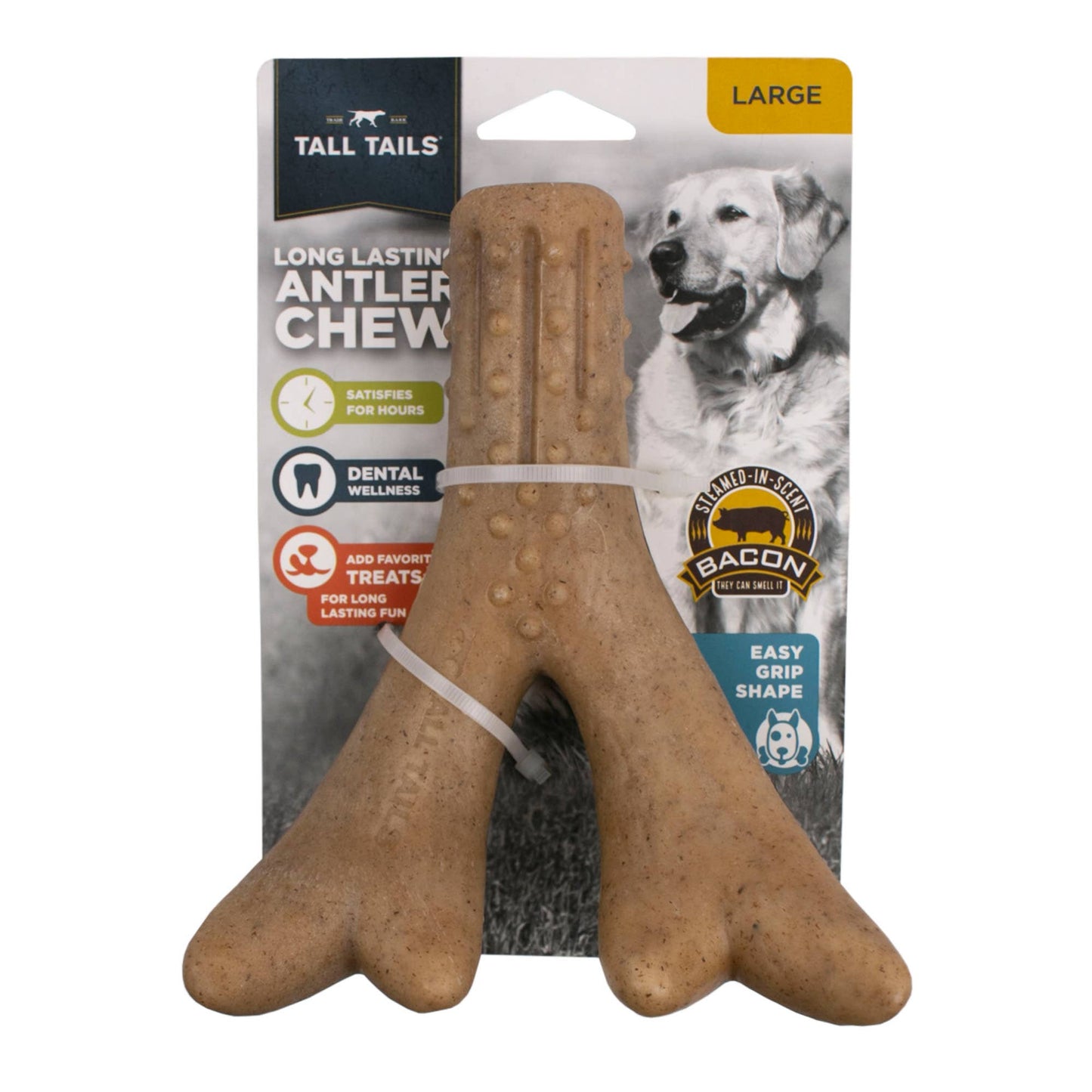 Bacon-Scented Antler Chew Dog Toy - Large