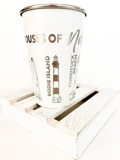 NC Lighthouses Engraved Pint Cup