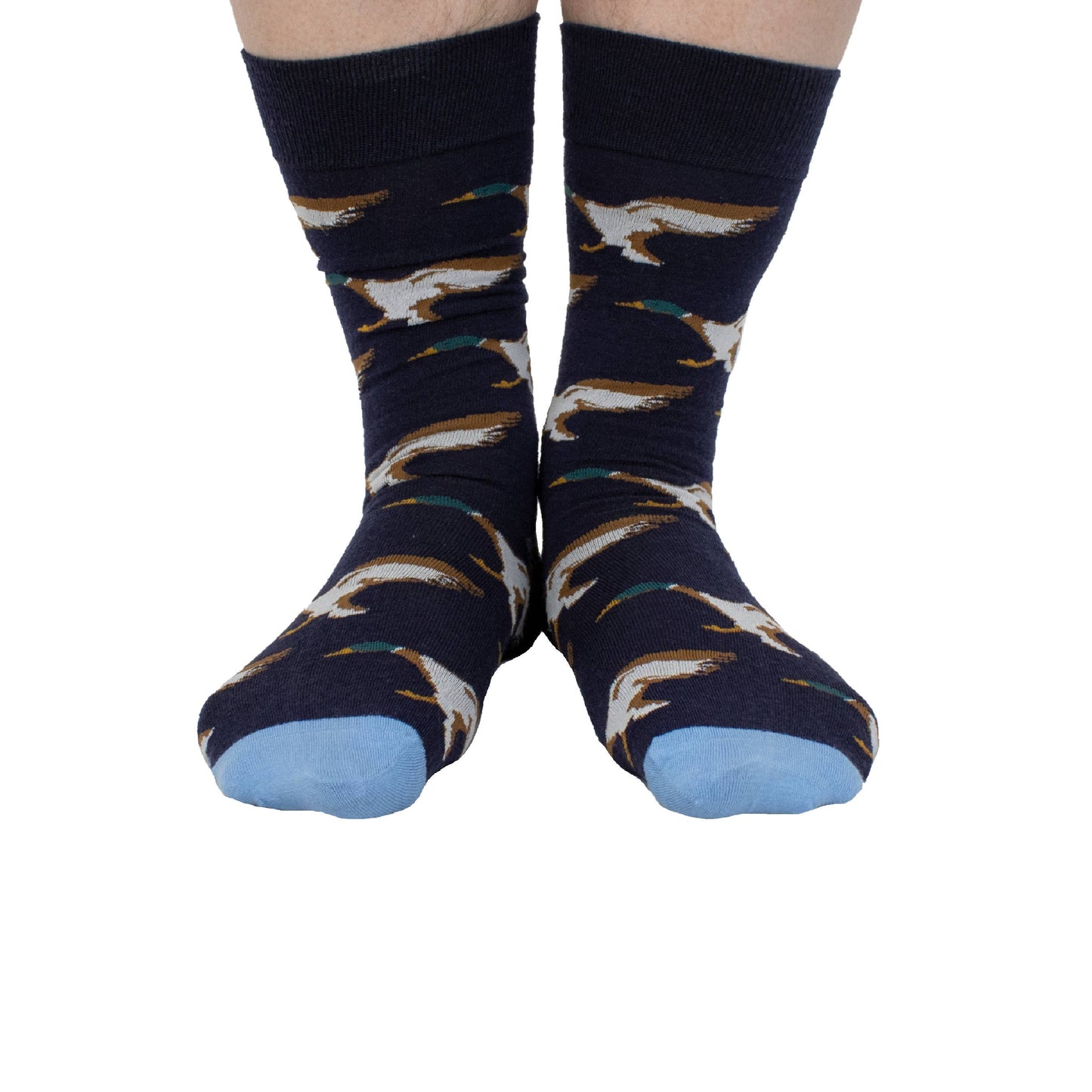 EXTRAFINE MERINO WOOL MALLARD DUCK IN NAVY